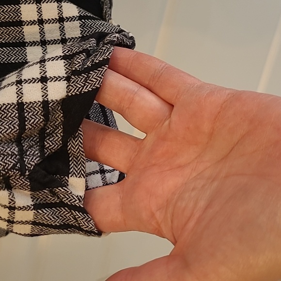 Jachs XL cotton plaid button up. Black and white. - Picture 5 of 8